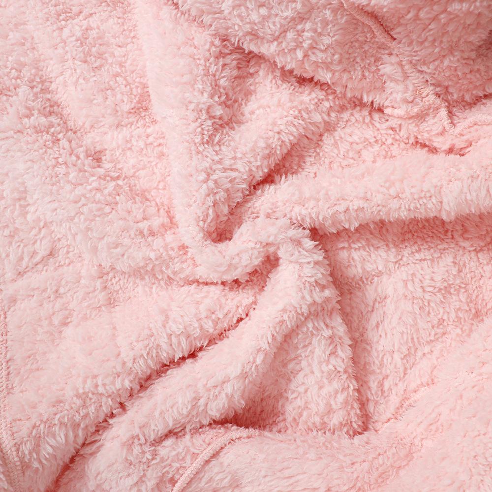 Children's Clothing New Autumn Winter Solid Color Heart Jacquard Hooded Plush Jacket for Girls