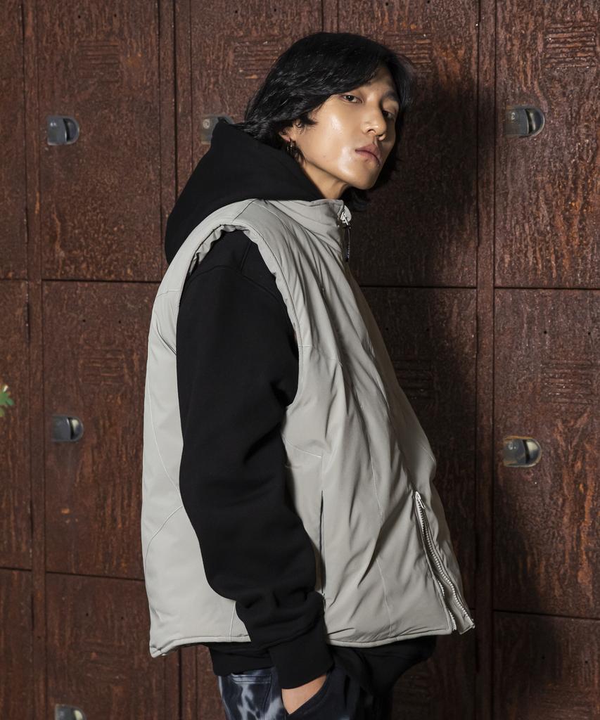 Xtonz Xj83 Stitch Padded Vest (Cream)