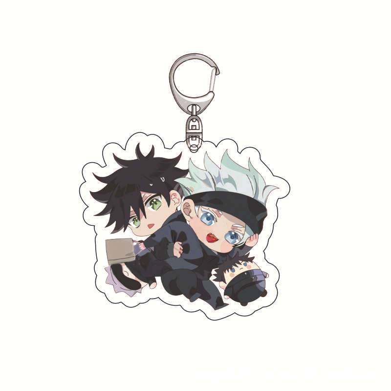 Anime Jujutsu Kaisen Acrylic Keychain Gojo Satoru Game Merchandise Accessories Pendant Creative 2D Cosplay Gift Collection