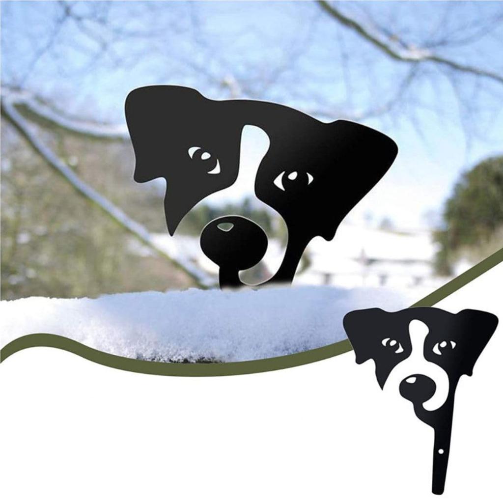 Set of 2 Garden Garden Gardening Decorative Accessories A and Cat Objects, Plates, Ornaments, (Cat B)