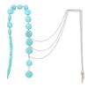 Vintage Turquoise Patchwork Necklace & Heart Earrings Bohemian Jewelry Set