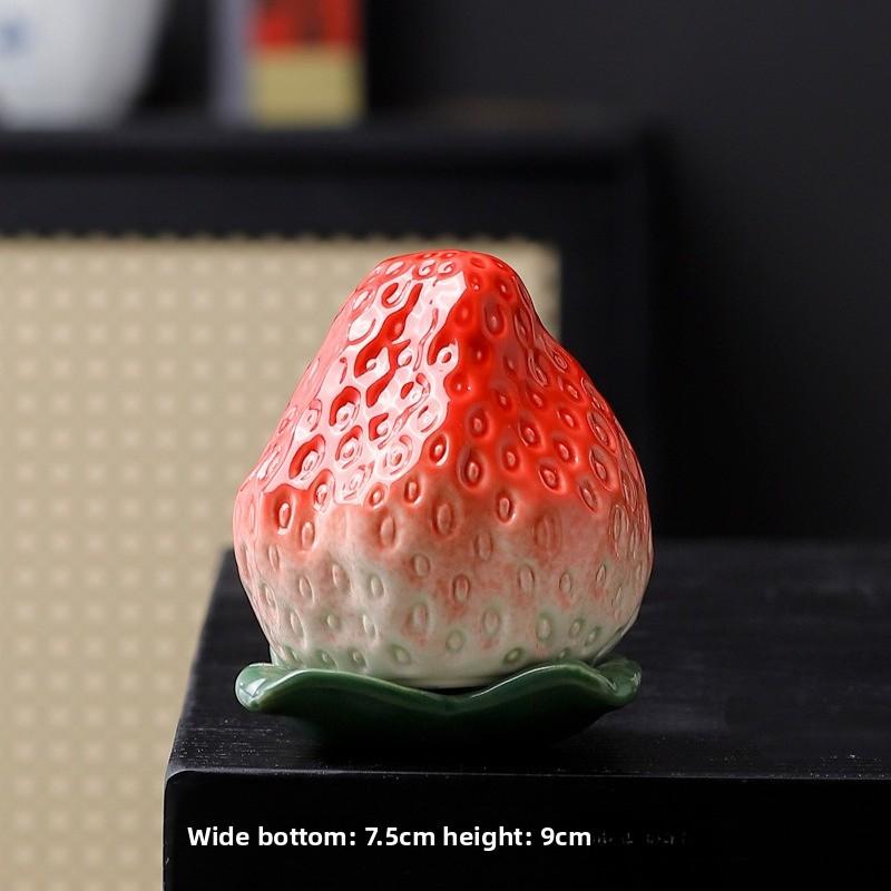 

1pc Tea Jar Simulated Fruit Sealed Storage Container Moisture Proof Pot for Candy Desktop Tea Table Home Decor Art Ornament світло-сірого кольору