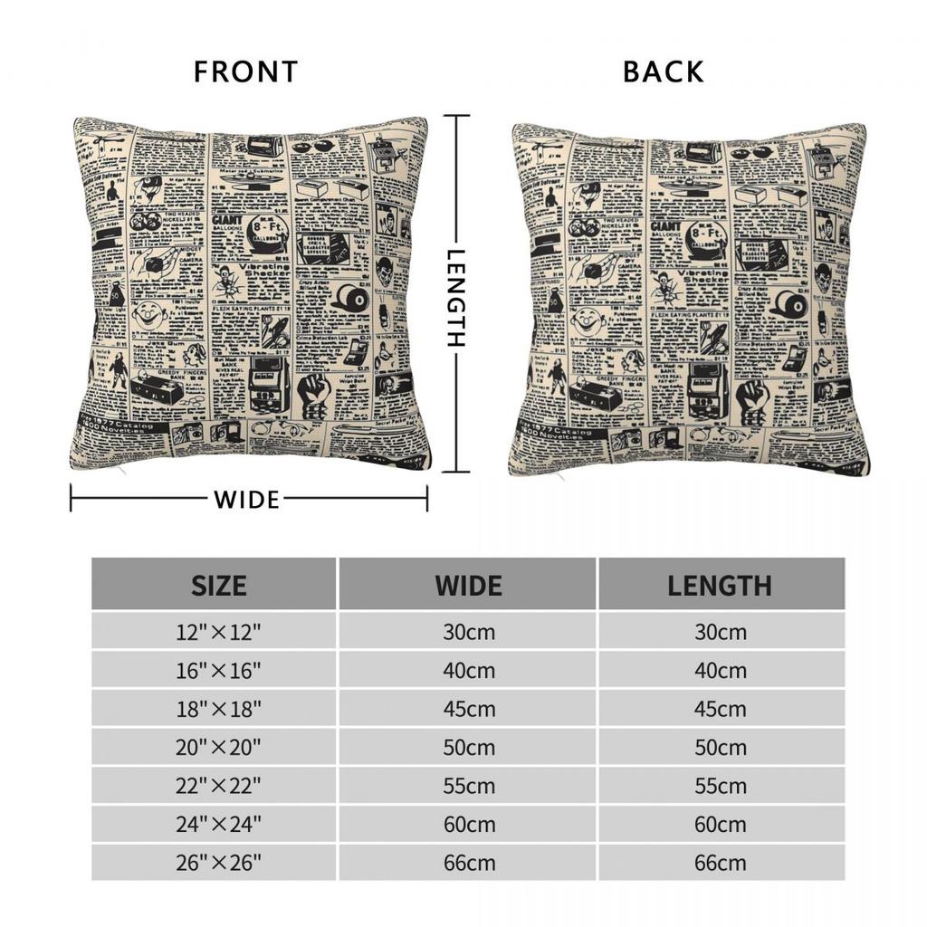 Comic Book Ads Square Pillowcase Polyester Linen Velvet Printed Zip Decor Pillow Case Home Cushion Cover