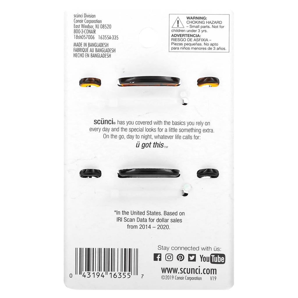 Scunci Effortless Beauty, Pins for Thick Hair, 2 Pcs.