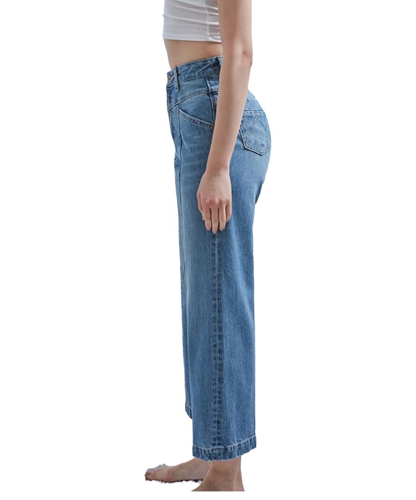 DILETTANTISME A-Line Wide Crop Denim