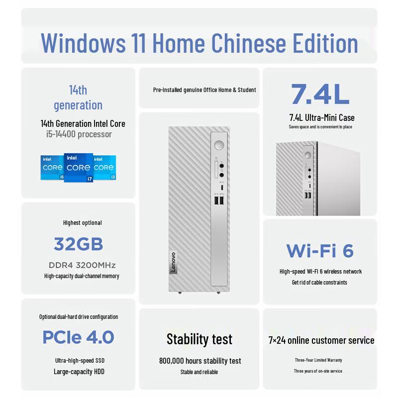 Lenovo Tianyi 510S 2024 Business Desktop PC
