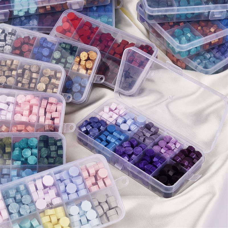 Boxed Lacquer Sealing Wax Ancient Octagonal Paint Sealing Wax Box Set Stamp Beads DIY Craft Invitation Envelope Wedding Wax Seal