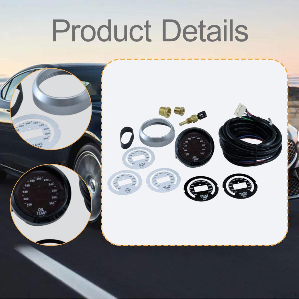 30-4402 Multipurpose Accessory Replacement 52mm Oil Water Temperature Gauge