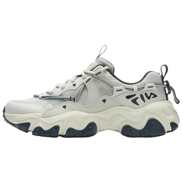 New FILA FLUID 5 Abrasion Resistant Chunky Sneakers Men's Silver Green Gray F52M542166FSH