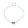 Pearl Flower Butterfly Oil Painting Necklace: Elegant Chinese Summer Jewelry for Women