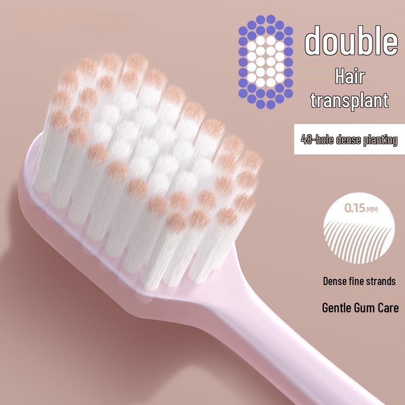 Premium Wide-Head Adult Toothbrush Set (6-Pack)