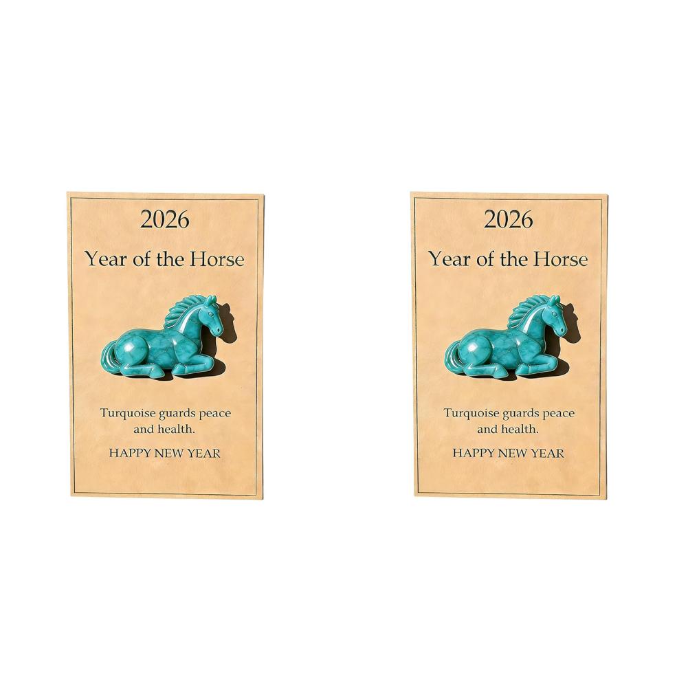 2026 Elegant Horse Decor A Symbol of Wisdom & Success Chinese New Year Zodiac Horse Figurine with Card for Home Office Desk