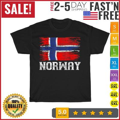 Norwegian Flag Norway Vintage T Shirt Men Fashion 2023 Women T Shirt Short NEW