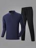 Men's Long Sleeve Sports T-shirt & Trousers Set - Casual Fitness Running Outfit