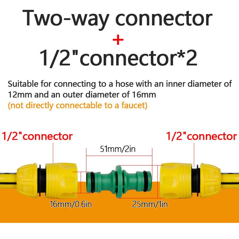 Garden Quick Hose Connector 1/2"3/4" Faucet Adapter Hose Coupling Joint Adapter Extender Set Hose Pipe Tube Irrigation Watering
