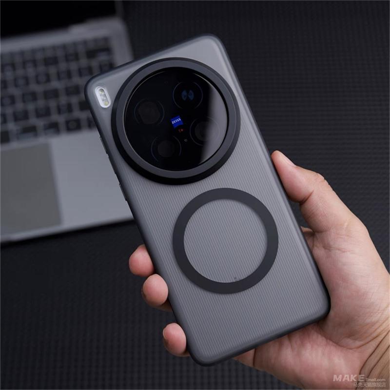 Magnetic Case For Vivo X200 Pro Mini X 200 Ultra X300 X100 S X100Pro Built in For MagSafe Skin Feel Matte Transparent Back Cover