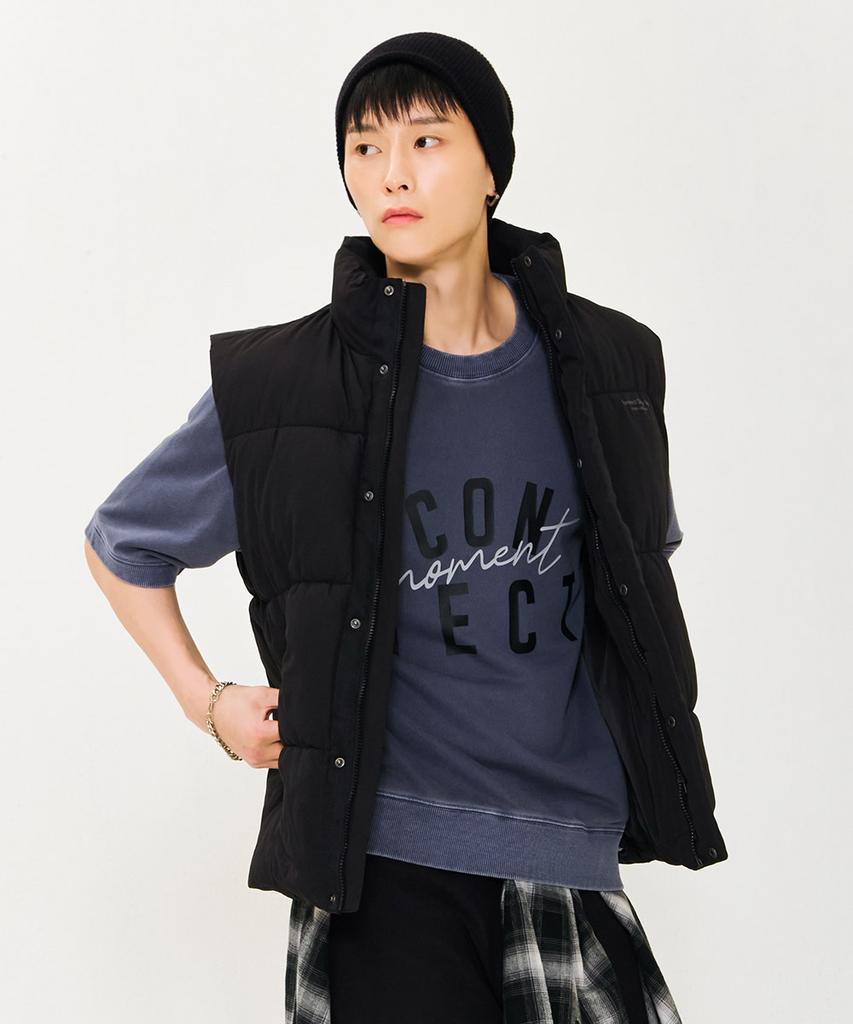 Chasecult Unisex Air Volume High Neck Vest - Black
