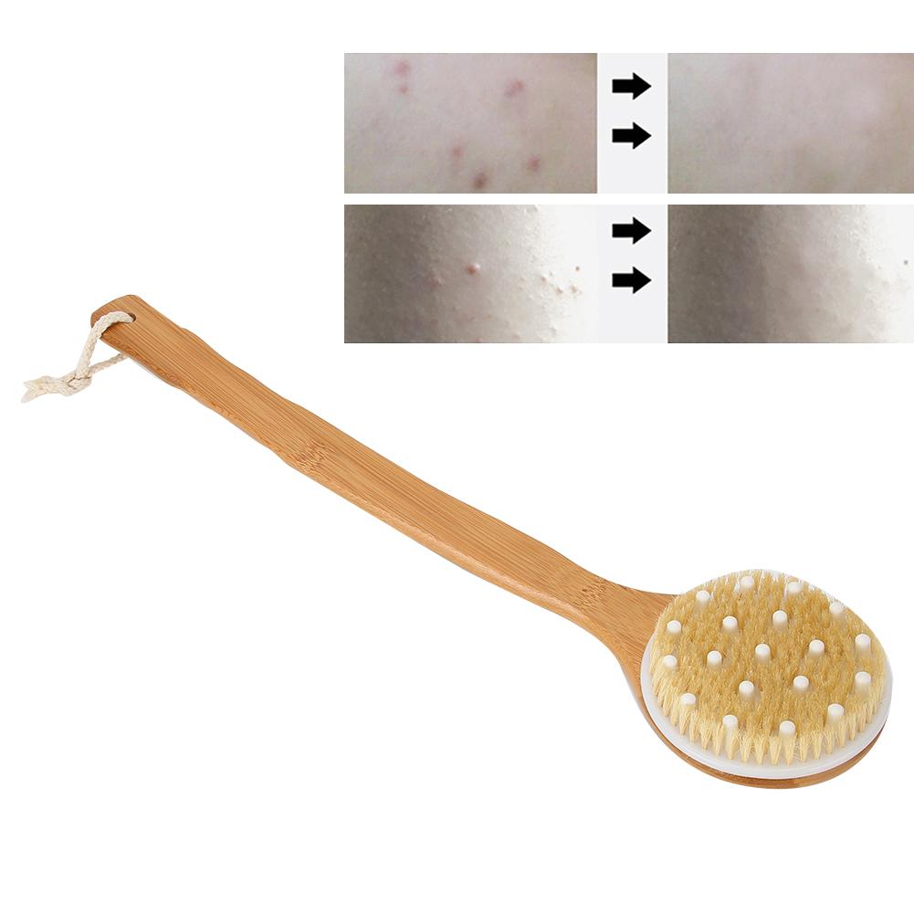 Long Handle Bath Brush Exfoliating Body Scrubber Skin Massage Cleaning Back Shower Brush
