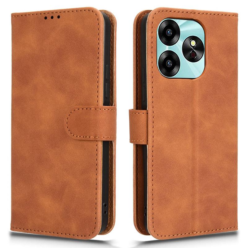 

Для Umidigi G6 Чехол Кожаный Чехол Ощущение Прикосновения Кошелек PU Кожа Чехол для Телефона Brown