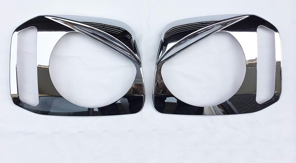 Silver Headlight Covers for Suzuki Jimny JB23 with Angry Chrome Set of 2 (MBK) (2007-2017) ABS, Eyes, Silver,