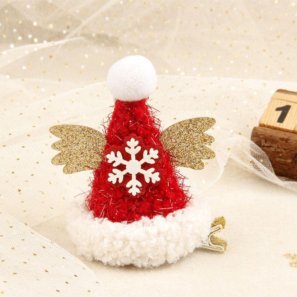 Plush Letter Headwear Elk Korean Barrettes Women Hair Clips Duckbill Clips Christmas Hairpins