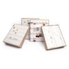 Sturdy Leather Jewelry Display Stand Featuring Weighted Bottom For Tipping Prevention And Effortless Jewelry Arrangement