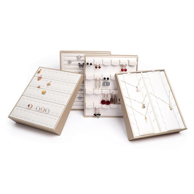 Sturdy Leather Jewelry Display Stand Featuring Weighted Bottom For Tipping Prevention And Effortless Jewelry Arrangement