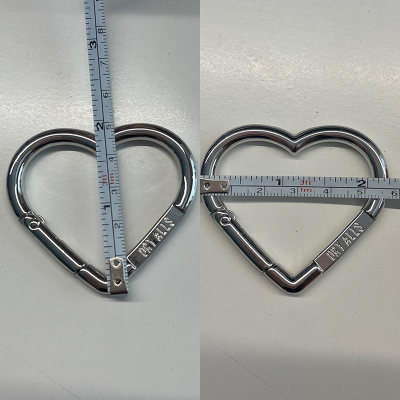 Kärlekshjärta Bokstav Karbinhake Nyckelring Bärbar DIY Öppen Metallspänne Kopplingskrokar Tillbehör