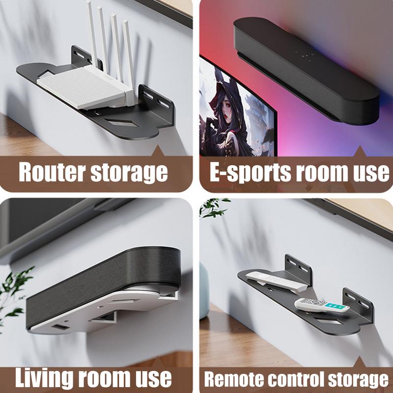 Wandhalterung für Soundbar TV Soundbar Halterung Halter Schwebendes Regal für Router Fernbedienung Stahl Lautsprecherhalter
