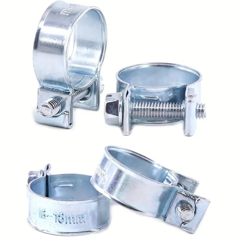 120pcs 7-18mm Mini Clamp Fuel Injection Hose Air Hose Clamps Assortment Kit Diesel Petrol Metal Pipe Clips Assorted Kit