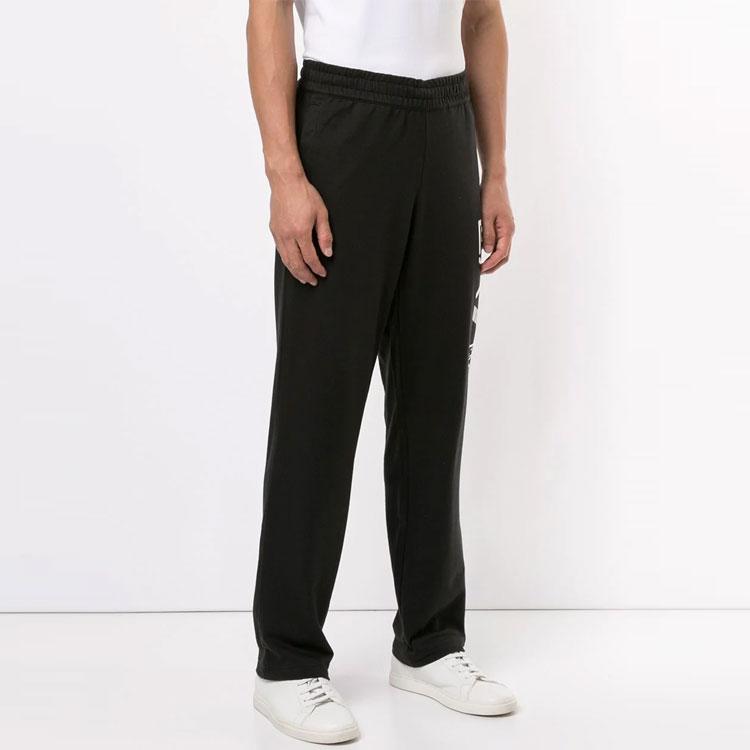 Emporio Armani EA7 Letter And Number Print Mid-Rise Tapered Knit Sports Pants Men Bottoms Black 8NPPC2PJ05Z0203