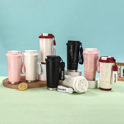 Summer Cold Insulation Stainless Steel Lily of the Valley Water Cup Thermos Cup Coffee Cup Double Layer Car Cup Gift