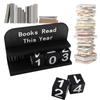 3D Printed Reading Tracker with Clear Text and Numbers Bookish Track Shelf Ornament for Desk Office Bookshelf Decoration
