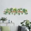 Highgreen Dill Leaves Wall Stickers Hanging Basket Wall Bedroom Living Room Wall Beautification Green Plant Courtyard Wall Decor