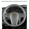 Ručně šitý černý PU potah krytu volantu z umělé kůže pro Opel Corsa D Chevrolet Niva Lada 3-paprskový 2006