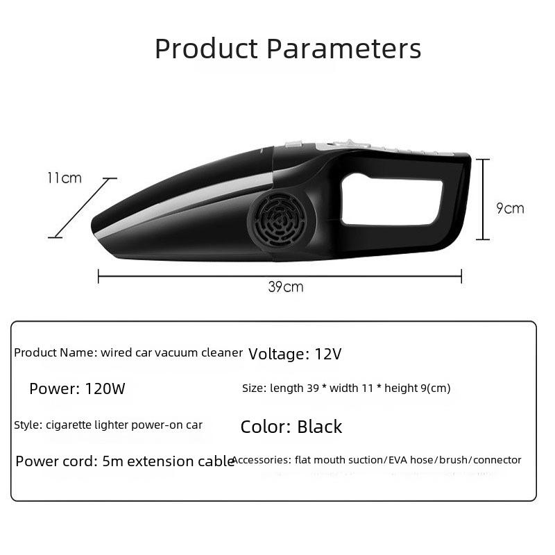 High-Power Portable Handheld Car Vacuum Cleaner: Super Powerful Mini Vacuum Cleaner