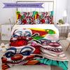 Horror Clown Circus 3pcs Bedding Set Duvet Cover Closure Includes 1 Duvet Cover & 2 Pillowcases for All Seasons Bedroom Home Dorm Decor