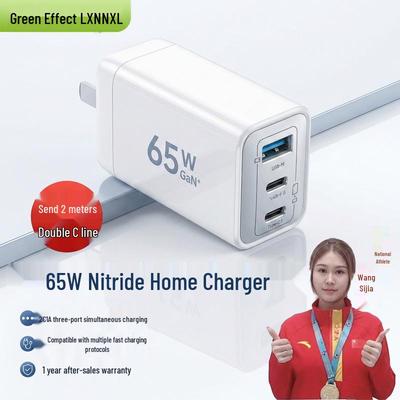Green Effect 65W GaN Multi-Port USB-C Fast Charger Set