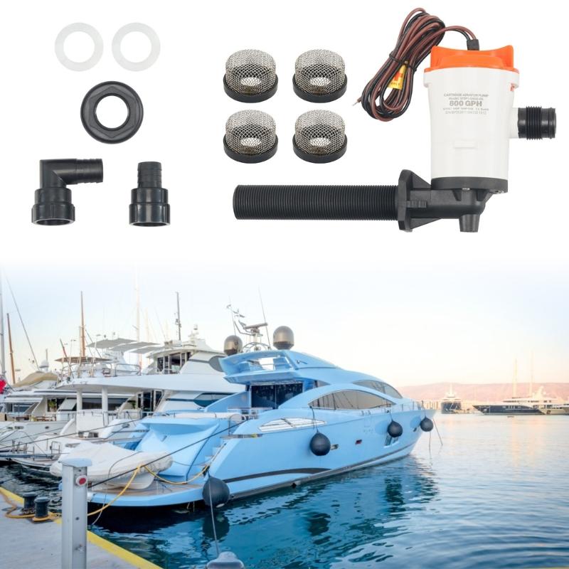 Heavy12V Circulation Pump Corrosion Resistant Design 800GPH Flow Rate For Fishing Boats And Yachts