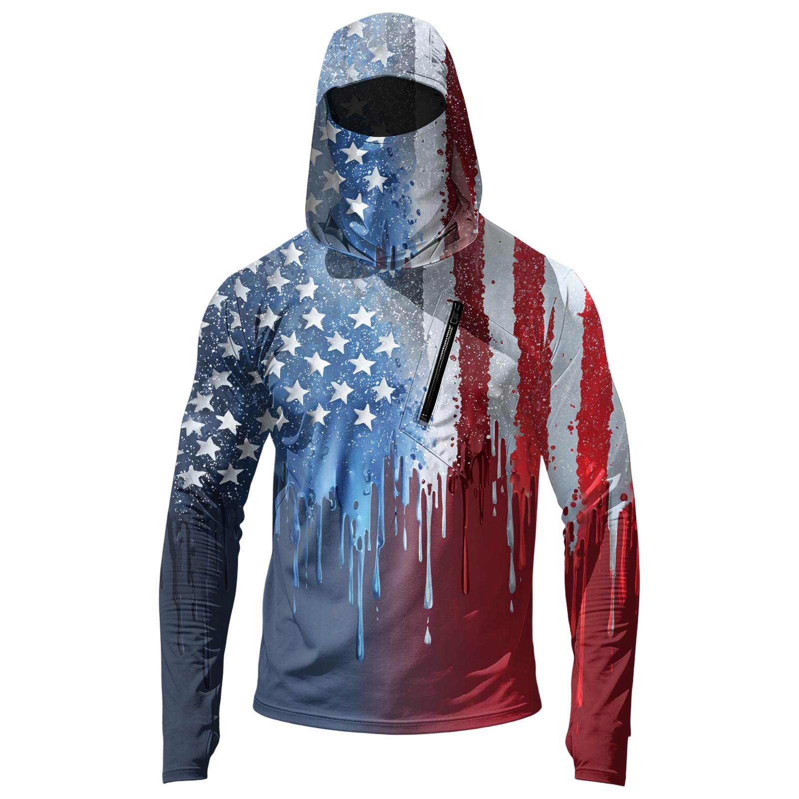 

Men s Casual Hooded Long Sleeve Sunscreen Top M