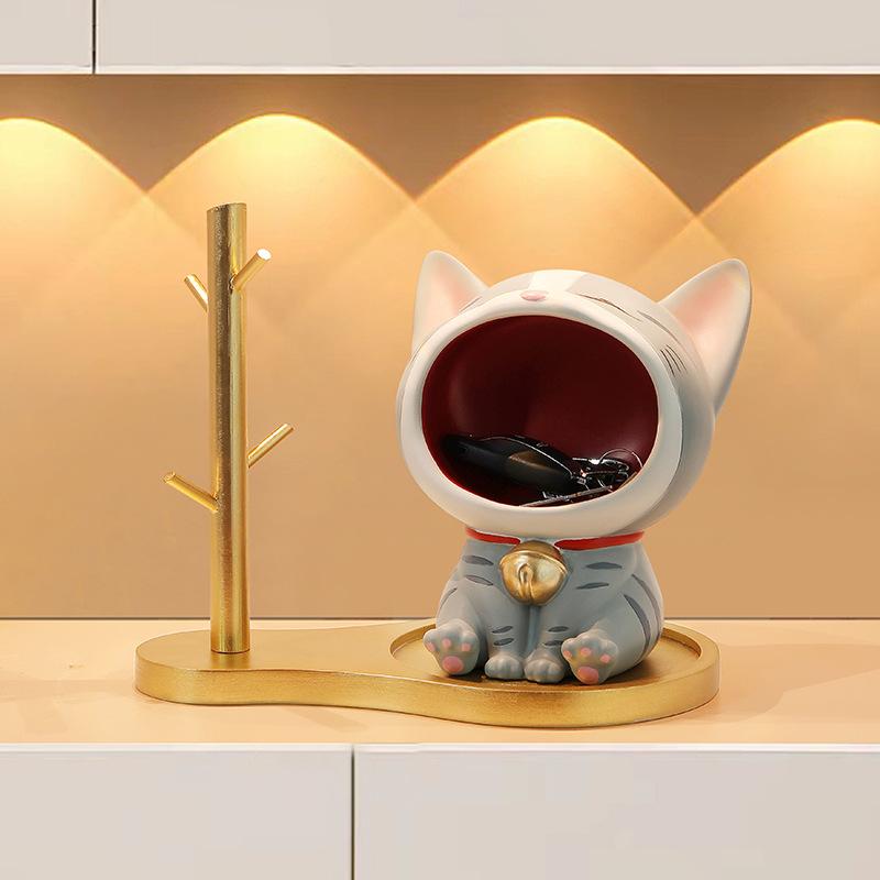 BeauNook Cartoon cute big mouth desktop ornament porch key storage home living room home decoration housewarming gift