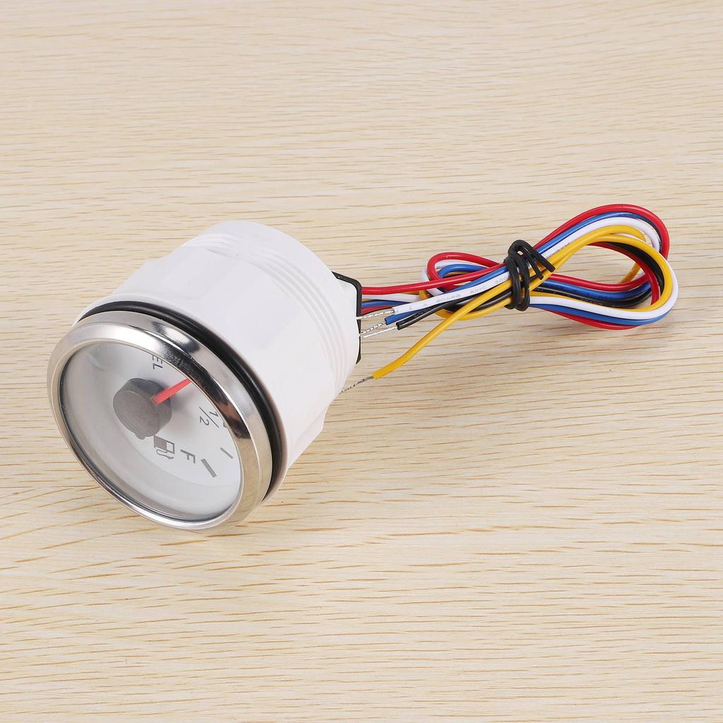 A73Q-52Mm Fuel Level Gauge 0-190Ohm Switchable 240-33Ohm Fuel Oil Level Meter Waterproof Boat Car Gauges With Alarm