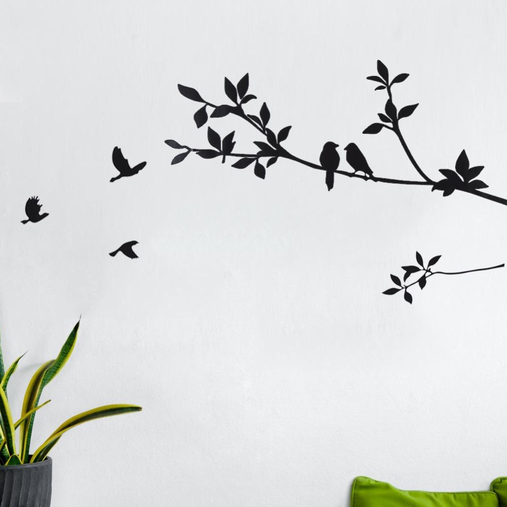 Black Movable Wall Sticker 58x24cm Waterproof Wall Sticker Adhesive Wall Sticker Living Room Decor