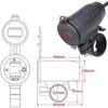 Presa USB per Moto, Caricabatterie per Auto 12V/24V con Doppia Presa USB QC3.0, Presa Caricabatterie per Auto con Voltmetro LED Adattatore per Moto Camper Auto Camion