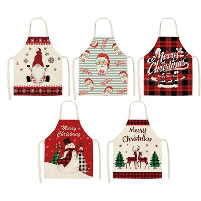 Nouvel An 2025 Tablier Gnomes de Noël en Lin Décorations de Noël Pour la Maison Accessoires de Cuisine Xmas Natal Navidad 2025 Noel Decor