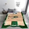 Milwaukee Bucks Basketball Court Style blanket, Green and Beige Design blanket, suitable for use in the bedroom, living room, on the sofa