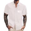 Men's Vintage Button Down Bowling Shirts Short Sleeve Summer Beach Shirt