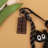Colgante para Bolso Vintage Cuero PU Gato Para Hombres Mujeres Llave de Coche Colgante de Chocolate Animales Adorno Colgante Colgantes para Mochila