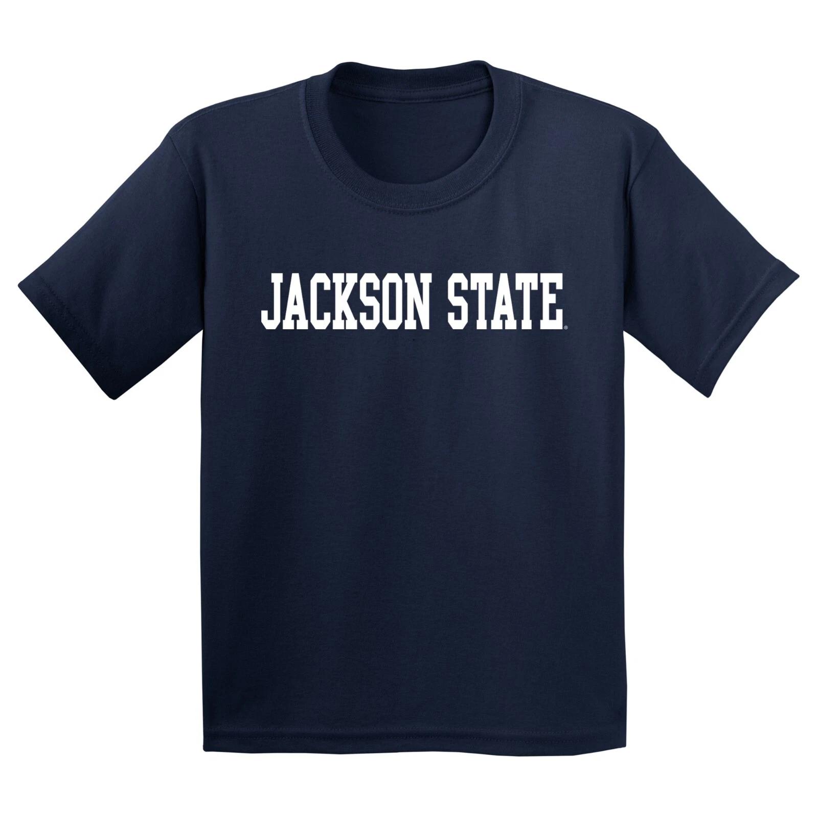 Jackson State Tigers Basic Block - NCAA University Youth T Shirt - Navy M