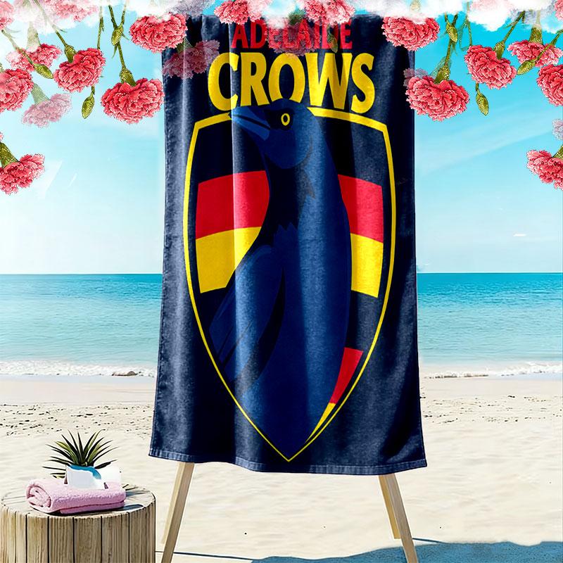 Magpies Legacy Print Beach Towel, Large Soft Quick Dry Towel for Beach Camping Swimming